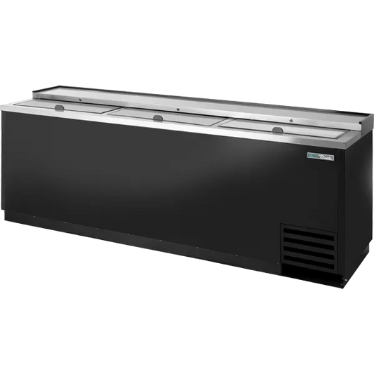 True TD-95-38-HC Solid Slide Lid Deep Well Horizontal Bottle Cooler with Hydrocarbon Refrigerant