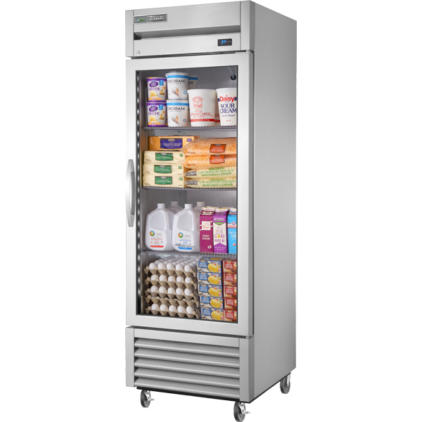 True TS-23G-HC~FGD01 Reach-In Glass Swing Door Stainless Steel Refrigerator with Hydrocarbon Refrigerant