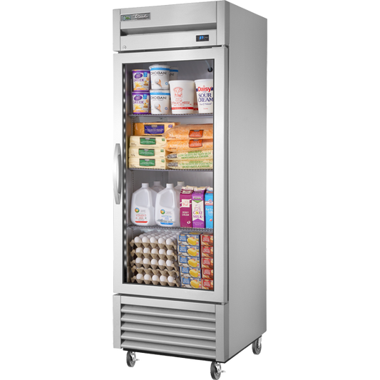 True TS-23G-HC~FGD01 Reach-In Glass Swing Door Stainless Steel Refrigerator with Hydrocarbon Refrigerant