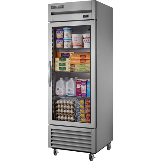 True T-23G-HC~FGD01 Reach-In Glass Swing Door Refrigerator with Hydrocarbon Refrigerant