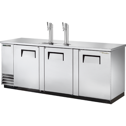True TDD-4-S-HC Solid Swing Door Stainless Steel Direct Draw Beer Dispenser with Hydrocarbon Refrigerant