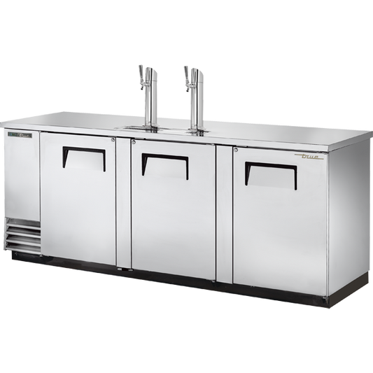 True TDD-4-S-HC Solid Swing Door Stainless Steel Direct Draw Beer Dispenser with Hydrocarbon Refrigerant
