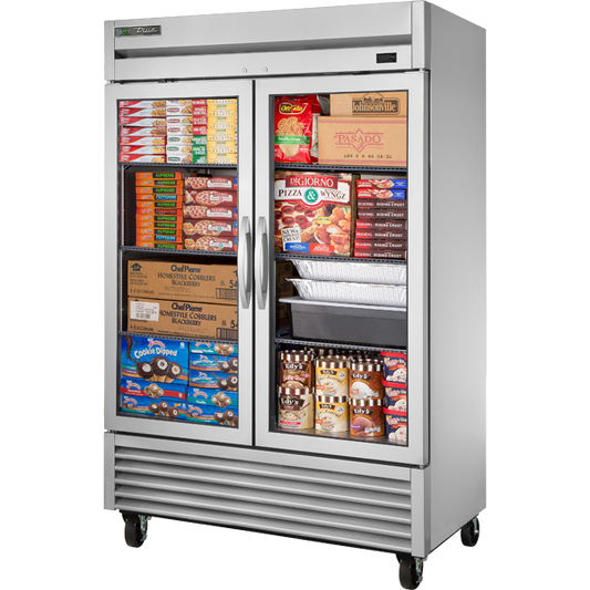 True T-49FG-HC~FGD01 Reach-In Glass Swing Door -10ºF Freezer with Hydrocarbon Refrigerant