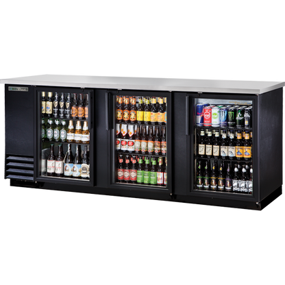 True TBB-4G-HC-LD Glass Swing Door Back Bar Cooler with LED Lighting & Hydrocarbon Refrigerant