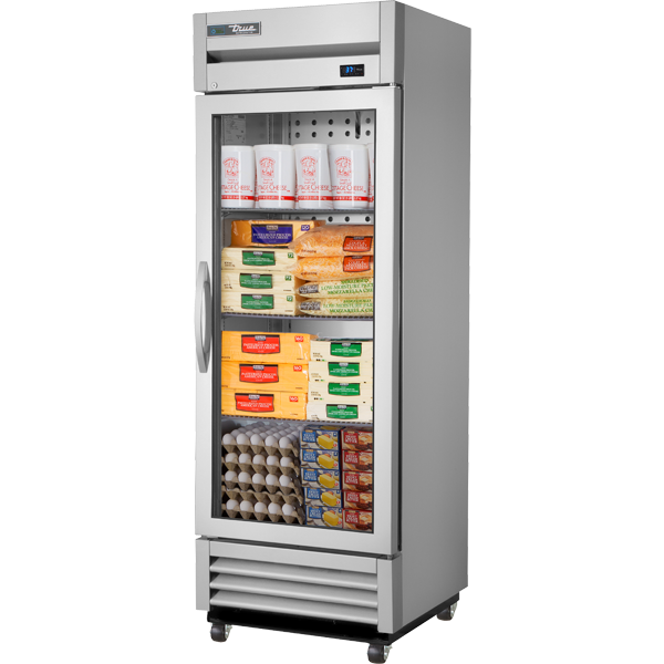 True T-19G-HC~FGD01 Reach-In Glass Swing Door Refrigerator with Hydrocarbon Refrigerant