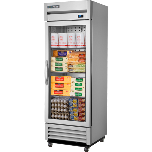 True T-19G-HC~FGD01 Reach-In Glass Swing Door Refrigerator with Hydrocarbon Refrigerant