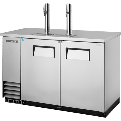 True TDD-2-S-HC Solid Swing Door Stainless Steel Direct Draw Beer Dispenser with Hydrocarbon Refrigerant