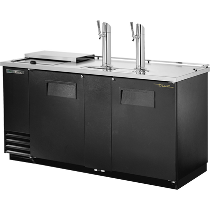 True TDD-3CT-HC Solid Swing Door Club Top Direct Draw Beer Dispenser with Hydrocarbon Refrigerant